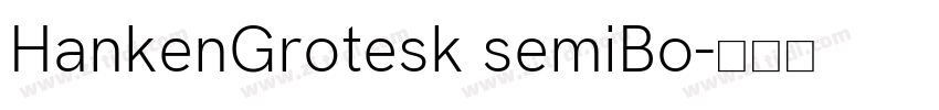 HankenGrotesk semiBo字体转换